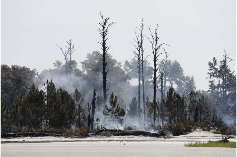 Wildfire threatens unspoiled Georgia island rich in history