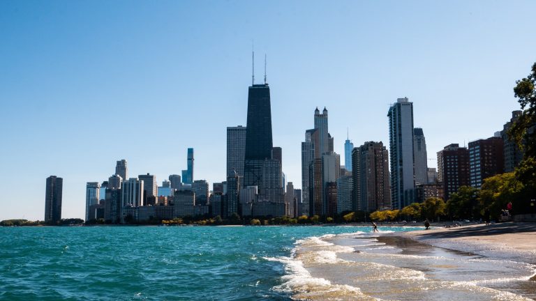 Lake Michigan water levels are expected to stay well below the near-historic highs of 2020