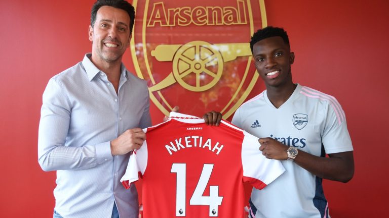 Eddie Nketiah: Arsenal striker signs new long-term contract and switches to No 14 shirt | Football News