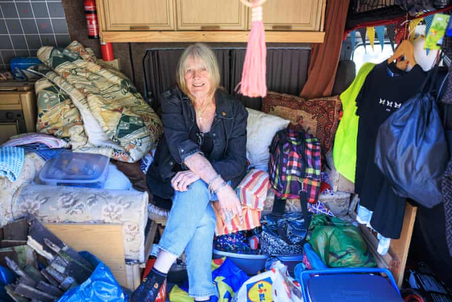 Carol Halliwall from Darwen in her camper van