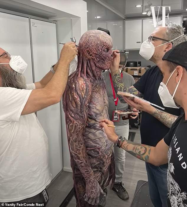 Trooper: Jamie stunned fans when he revealed that he'd had to spend more than seven hours transforming into the terrifying monster every day on set