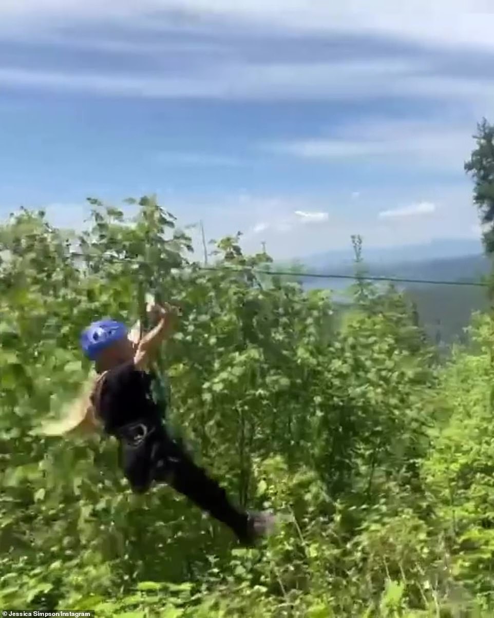 Yay! The 10-year-old soared through the skies