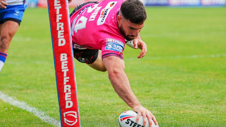 Abbas Miski touches down in the corner for Wigan