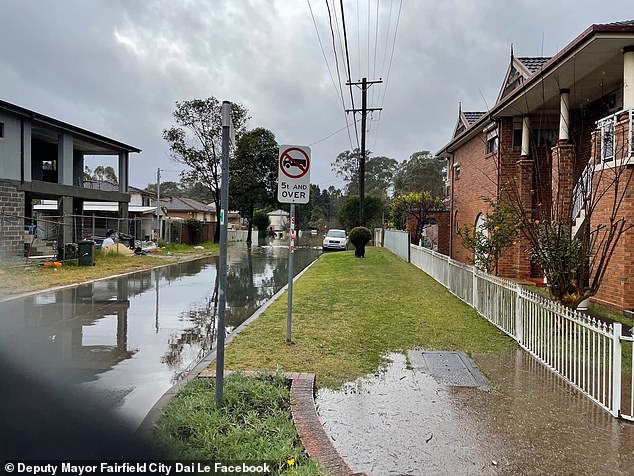 Fairfield, in western Sydney, has been inundated with some streets inaccessible by flooding