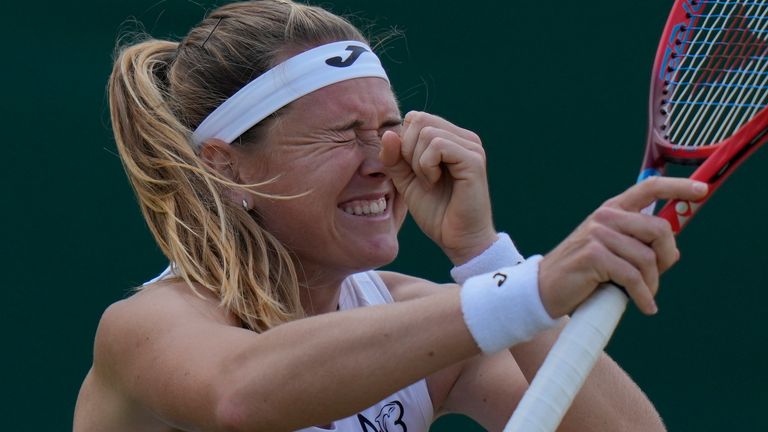 Marie Bouzkova upset Frenchwoman Caroline Garcia to reach the quarter-finals of a Grand Slam tournament for the first time