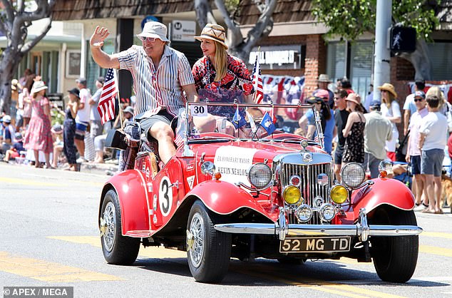 Funnyman: Former Saturday Night Live star Kevin Nealon also participated in the parade