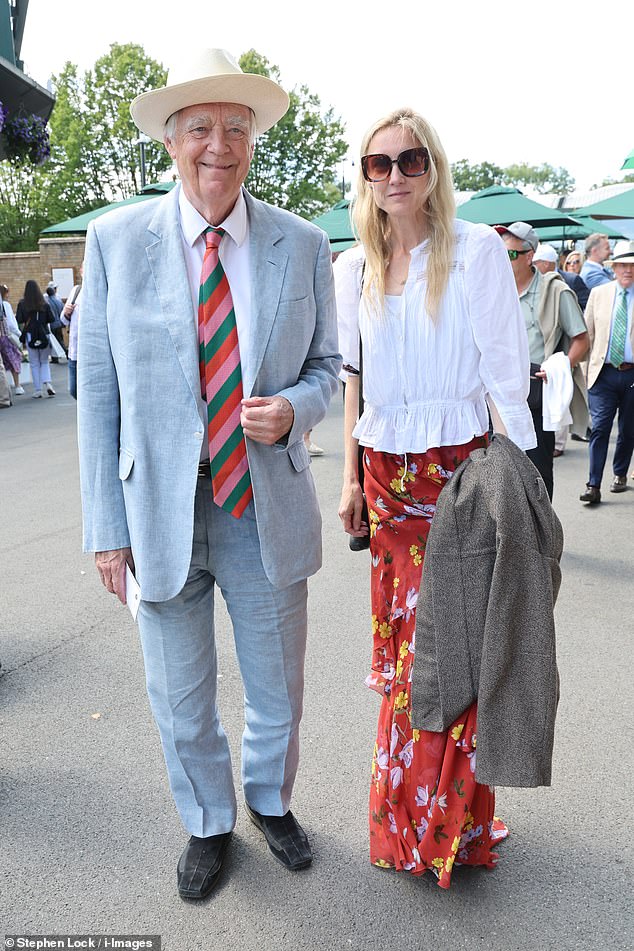 Smart! Sir Tim Rice, 77, attended the event with his 46-year-old daughter Eva