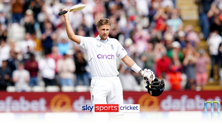 Watch the moment Joe Root reached his 28th Test match hundred as the England batter's stunning form continued