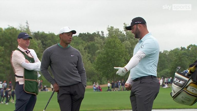 During the JP McManus Pro-Am at Adare Manor, Tiger Woods took the opportunity to ask former world number one Jon Rahm some golf swing advice!