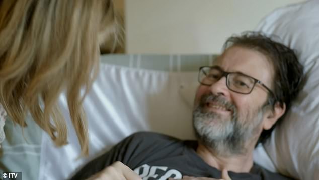 Poorly: Derek, 54, was the UK's longest-suffering patient of Covid after being admitted to hospital with the virus in March 2020 and is still in recovery