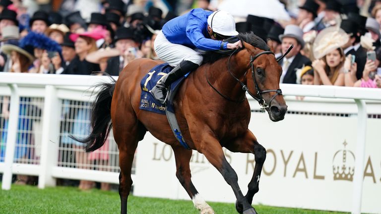 Naval Crown wins the Platinum Jubilee Stakes under James Doyle