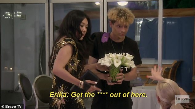 Confronting a minor: 'What are you doing here?,' Erika said to Jax. 'Get the f*** out of here. Get the f*** out of here before you get in trouble'