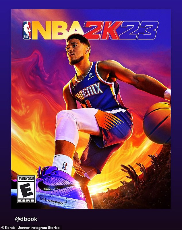 Proud: Kendall threw more support behind her on-off partner as she reshared an image of the 25-year-old star's NBA 2K23 video game cover on her Instagram. She didn't add a caption to the post, which appeared in the photo-sharing app's Stories feature