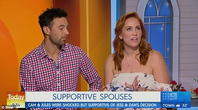 The as-yet-untitled tome will be released through Simon & Schuster Australia. (Jules is seen here with her husband Cameron Merchant during a breakfast TV appearance in 2019)