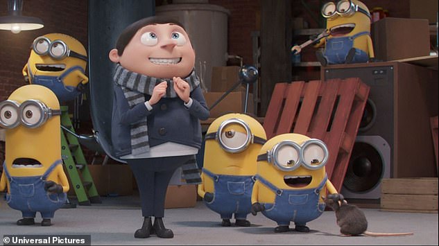 This grab shows a scene from the latest Minions film - The Rise of Gru