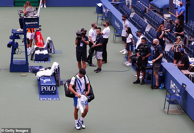 After hitting line judge Laura Clark in the throat, the world No 1 was disqualified from the event