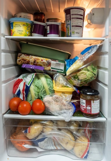 A packed fridge