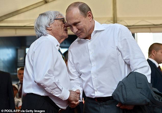 The ex-F1 boss (pictured with Putin in 2014) previously said he thought the Russian President should be running Europe and the invasion of Crimea was just to 'bring Russia back together'