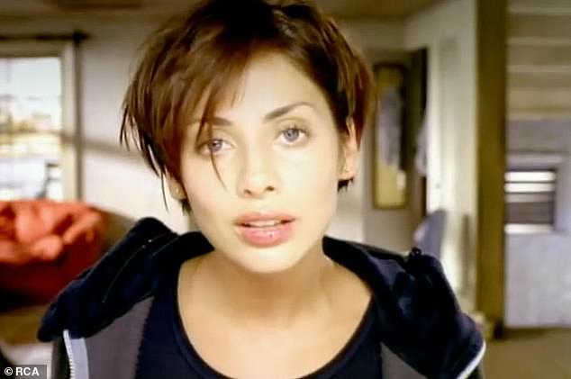 The Australian beauty is best known for her 1997 hit single Torn. Pictured in the music video