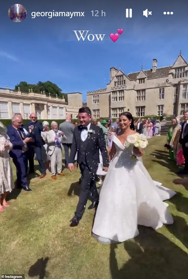 Wedding day: Shane's parents were both in attendance at the ceremony, with Coleen descrbing it as a 'perfect day'