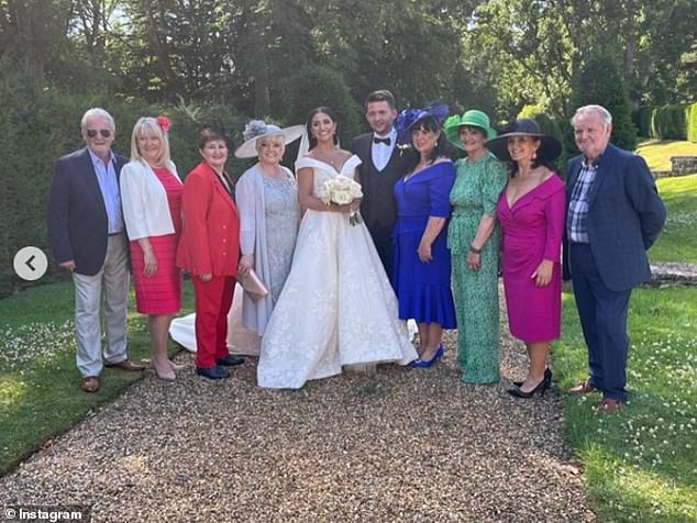 Special day: Coleen's sisters Denise, 70, Anne, 71, Maureen, 68, and Linda, 63, were all in attendance