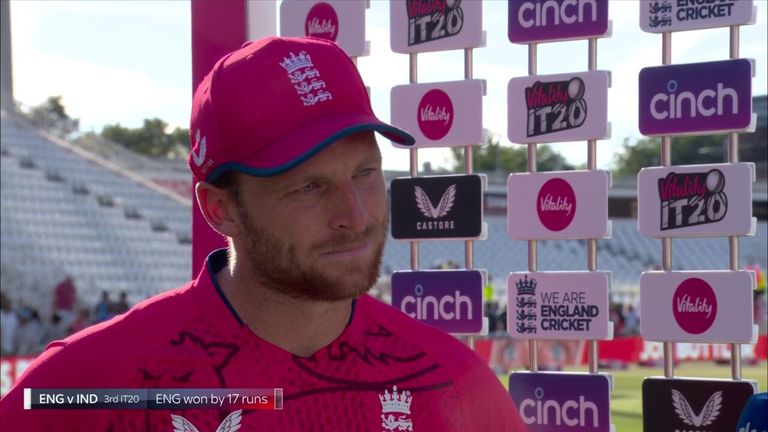 England captain Jos Buttler discusses their narrow 17-run victory over India and just how proud he is of some of his England teammates over the course of their series defeat