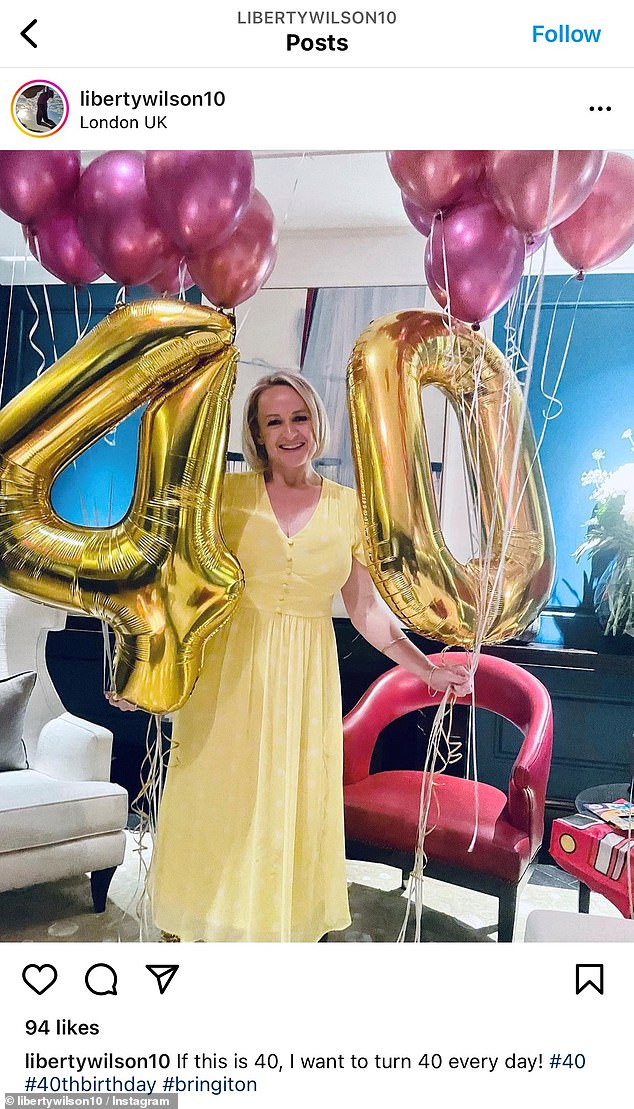 'If this is 40, I want to turn 40 every day!' The former airline marketer - who, like her famous sibling, has had her own weight loss journey - kicked off her birthday celebration on Saturday