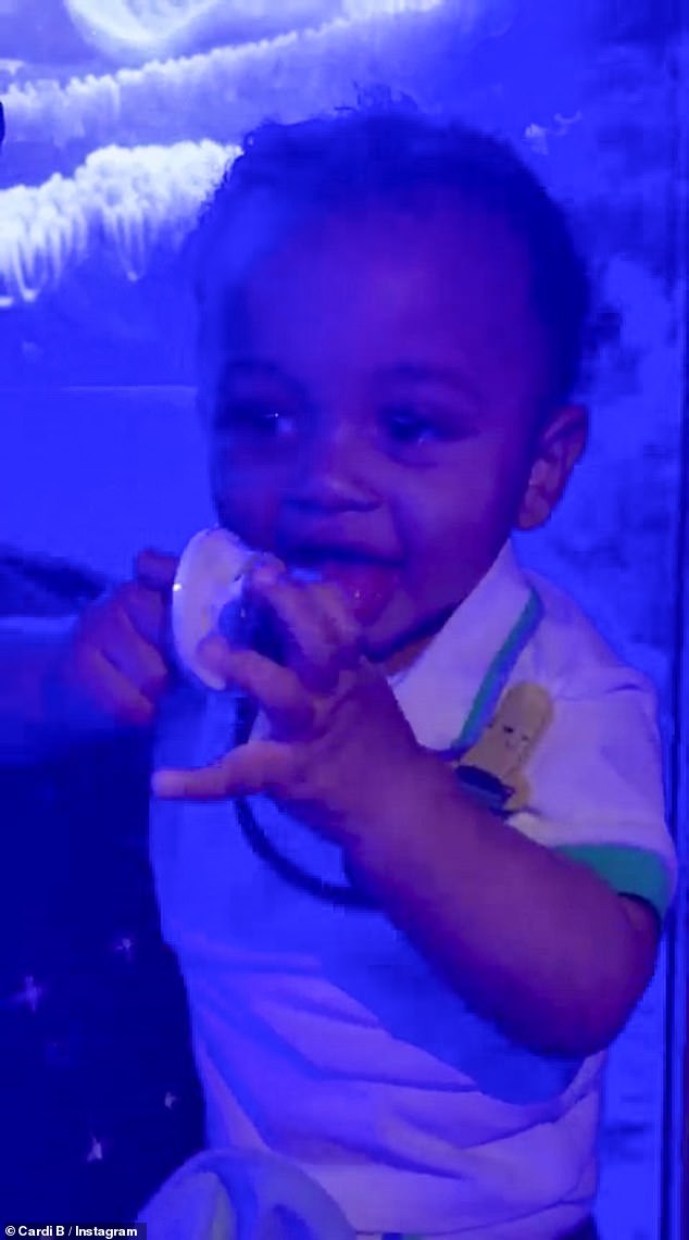 Baby boy: Wave appeared to like all that that Candytopia had to offer, and his mother caught him laughing on video