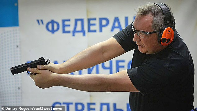 The Roscosmos chief recently visited the Krasmash defence plant in Krasnoyarsk, eastern Siberia, to inspect the process of producing Sarmat. Pictured: Head of Russian space agency Roscosmos Dmitry Rogozin