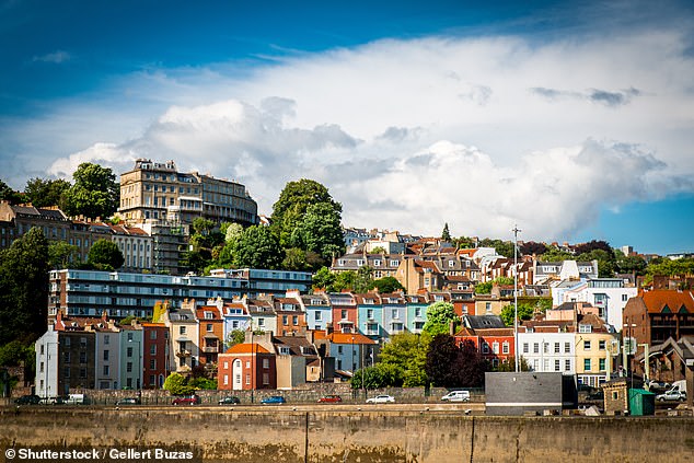 The rental hotspots also include Bristol (pictured) which has seen annual growth of 15.8 per cent