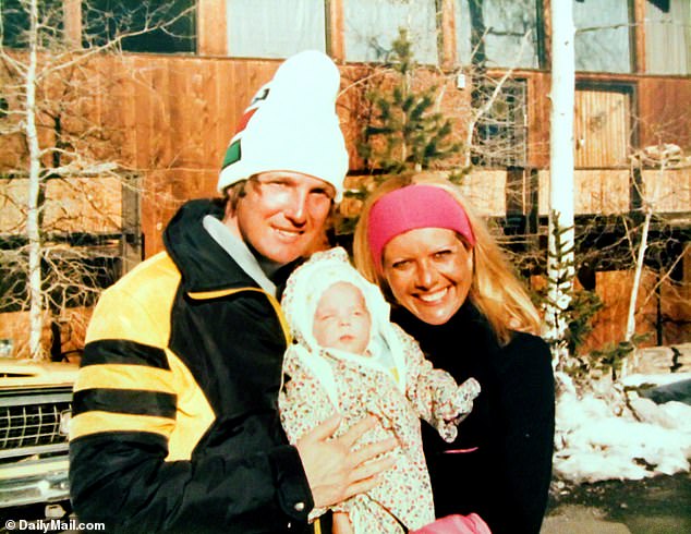 Ivana relished her role as a loving mother and proudly described how she raised them without their father's help. Ivana Trump (right) is pictured with her then-husband Donald (left) and their infant daughter, Ivanka (center)