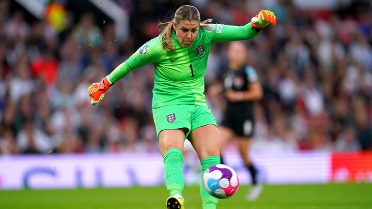 Goalkeeper Mary Earps says England&#39;s players are blocking out the noise surrounding camp and focussing on football