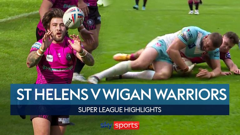 Highlights of the Super League match between St Helens and Wigan Warriors