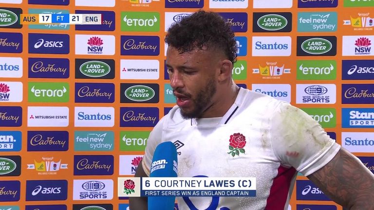 England player Courtney Lawes reflects on their Test win over Australia and says that he was motivated by the 'smack' they were talking about his team. 