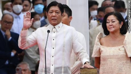 Ferdinand &quot;Bongbong&quot; Marcos Jr. takes the oath as the new President of the Philippines on June 30, 2022.