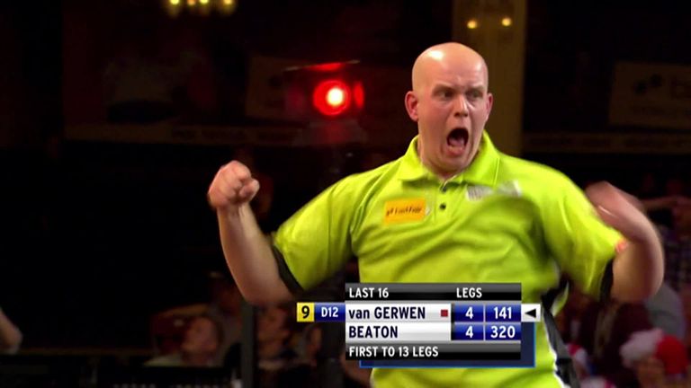 Take a look at MVG's nine-dart finish against Steve Beaton in the second round of the World Matchplay in 2012