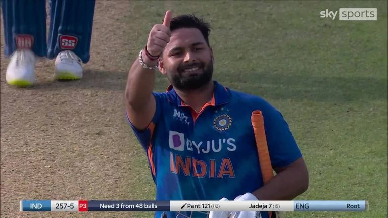 Pant took India over the line with an incredible 125no knock to seal an ODI series win against England