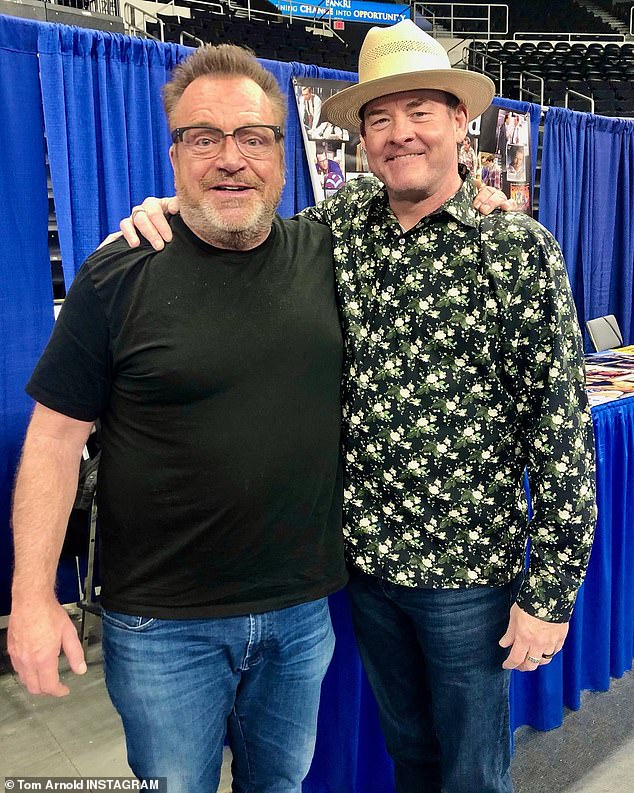 Health scare: In an interview with People magazine, the 63-year-old Roseanne alum detailed how suffering from a mini stroke in January led him to embark on a weight loss journey. Seen with David Koechner in November 2021