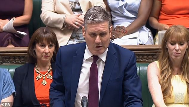 Sir Keir Starmer was branded 'a great pointless human bollard' by the PM in their final clashes at PMQs today