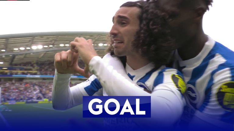 Cucurella scores Brighton&#39;s second against Manchester United