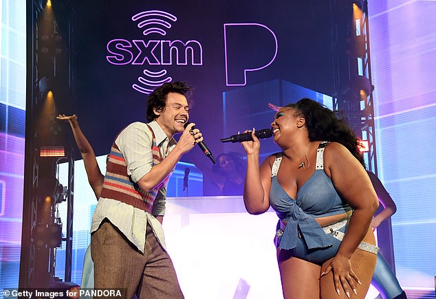 Starting off strong: Lizzo went on to speak about how she began her friendship with Styles, 28, and revealed that they began contacting each other after he covered one of her songs; they are seen in 2020