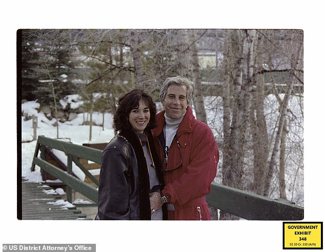 Epstein and Maxwell are pictured in an undated photo. He killed himself in jail in August 2019, while Maxwell was jailed for 18 years for child sex trafficking in June