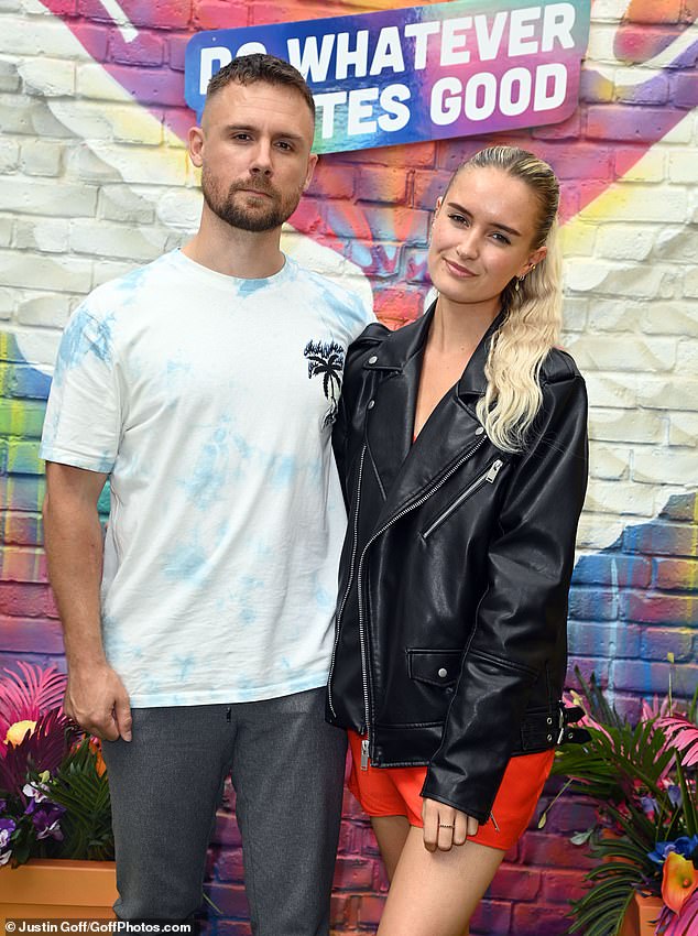 Couple: Joining Gemma at the bash were former EastEnders star Danny-Boy Hatchard and his girlfriend Kerry Scouler