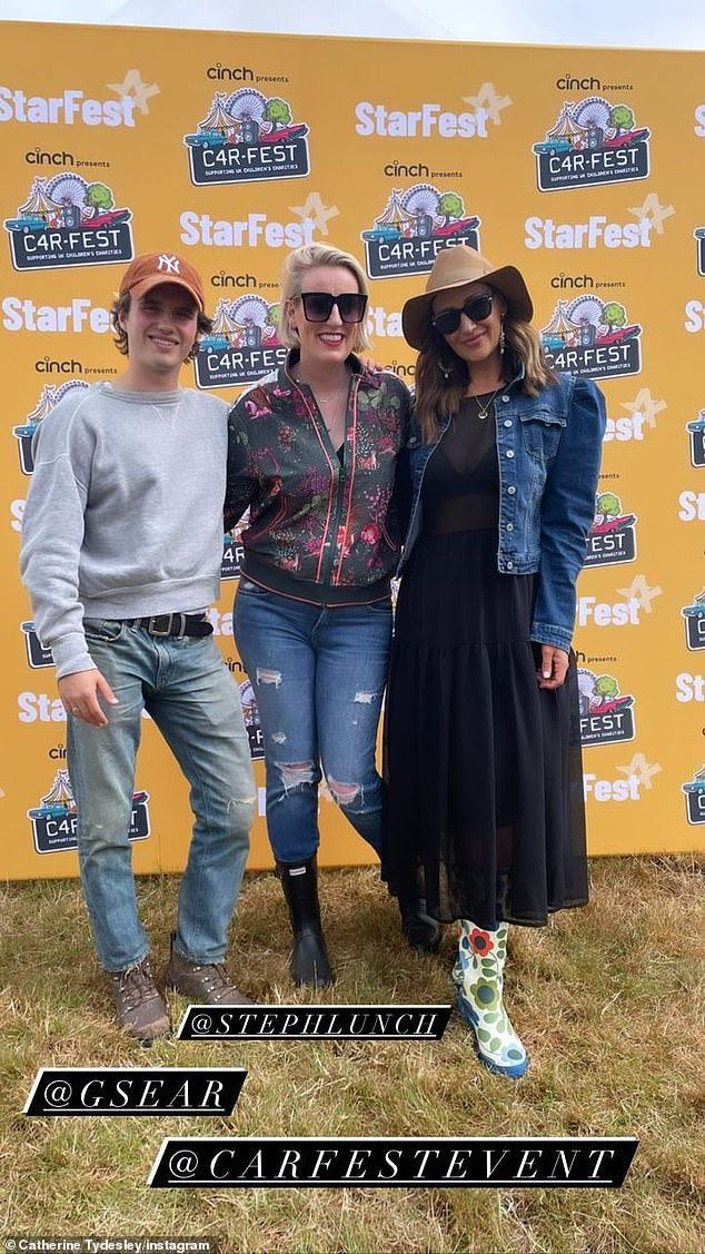 Famous faces: She even posed for snaps alongside presenter Steph McGovern at the show, sharing an insight into the day's festivities