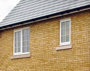 House on a building site at Cambourne, near to junction 13 of the M11 in Cambridgeshire in 2004