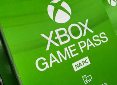 An Xbox game pass gift card in a store