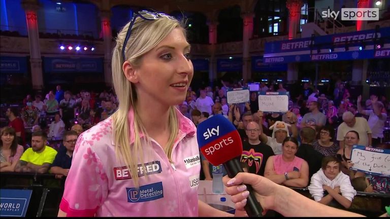 Sherrock said she was getting used to this 'history-making thing' after becoming the first ever winner of the Women's World Matchplay