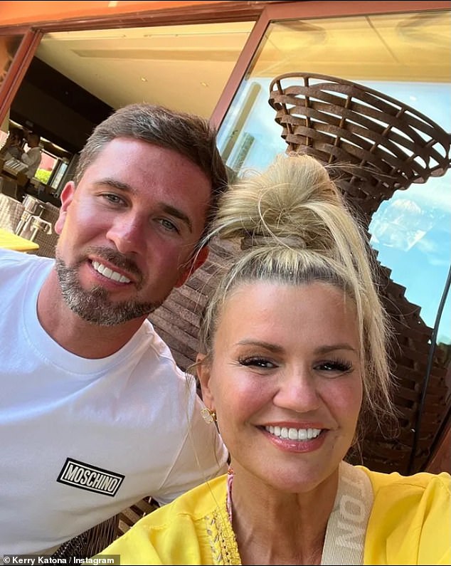 Loved-up: Last year, she and her personal trainer fiancé Ryan Mahoney moved into a £2 million Cheshire mansion, and she recently showed off her new Lamborghini on Instagram