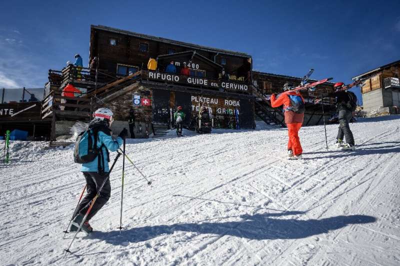 Two-thirds of the mountain lodge, including most of the beds and the restaurant, is now technically perched in southern Switzerl