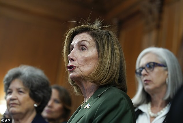 All of Speaker Nancy Pelosi's Democrats voted in favor of the bill, minus one who voted present